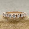 Round Cut Lab Grown Organic Diamond Flower Prong Ring Rose Gold LS6595