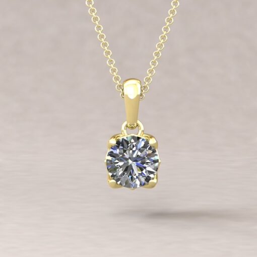 Custom Lab Diamond Engagement Ring with Organic Diamond Side Stones - Image 8