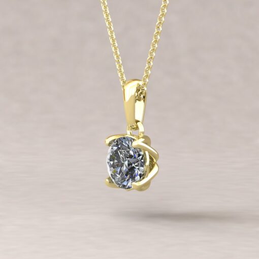 Custom Lab Diamond Engagement Ring with Organic Diamond Side Stones - Image 10