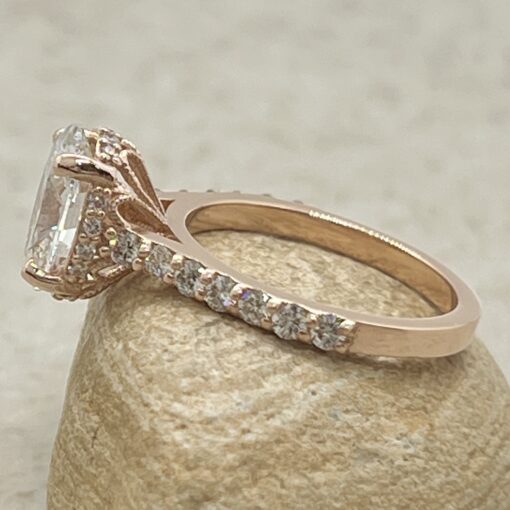 Custom Lab Diamond and Diamond Ring - Image 4