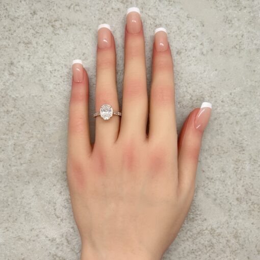 Custom Lab Diamond and Diamond Ring - Image 5