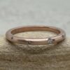 Scattered Diamond Eternity Band Thin Stacking Ring Rose Gold LS6559