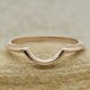 Plain Lily Wedding Ring Contoured Rounded Tube Shank Rose Gold LS6490