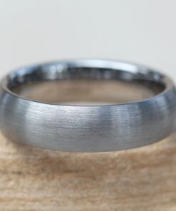 Tungsten Man's Wedding Band Gunmetal Comfort Fit Brushed Finish LS6946