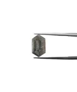 Perfectly Imperfect Hexagon Rose Cut Salt and Pepper Diamond LSG1387