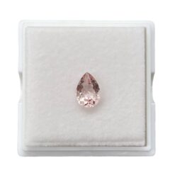 Organic Pear Cut Rare Rich Pure Pink Morganite Loose Gemstone LSG1389