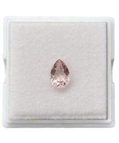 Organic Pear Cut Rare Rich Pure Pink Morganite Loose Gemstone LSG1389