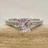 GIA Certified Pink Sapphire Engagement Ring White Gold Platinum LS7137