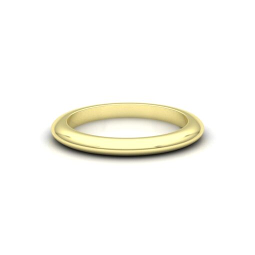 Minimalistic Thin Comfortable Stacking Wedding Band Yellow Gold LS7177