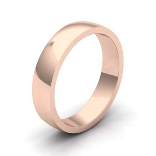 Simplistic Plain Wide Man's Wedding Ring Comfort Fit Rose Gold LS7179