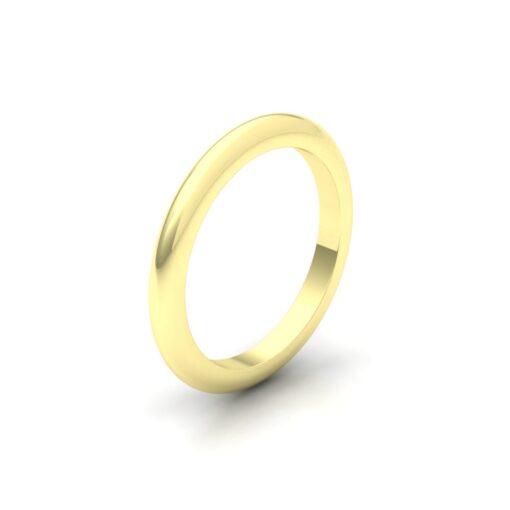 Simplistic Shiny Comfortable Stacking Wedding Ring Yellow Gold LS7177