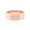 7mm Wide Man's Comfort Wedding Band Brushed Finish Rose Gold LS4662