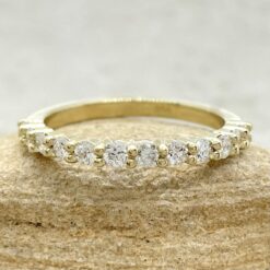 Classic Vintage Diamond Wedding Ring Stacking Band Yellow Gold LS7262