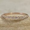 Thirteen Round Cut Diamond Band Art Deco Wedding Ring Rose Gold LS6450