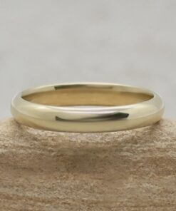 Shiny Comfortable Simplistic Stacking Wedding Ring Yellow Gold LS7266