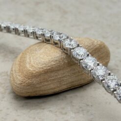 Luxury Round Cut Lab Grown Diamond Bracelet White Gold Platinum LS7301