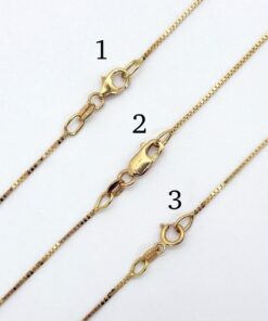 Italian Crafted 18 Karat Yellow Gold Chain Lobster Spring Clasp LS7317