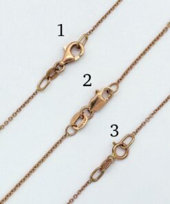 Lobster Spring Clasp Italian Crafted Rose Gold Rolo Style Chain LS7305