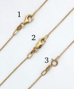 Sturdy Italian Crafted Yellow Gold Chain Lobster Spring Clasp LS7314