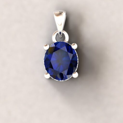 Custom Sapphire and Diamond Pendant - Image 2
