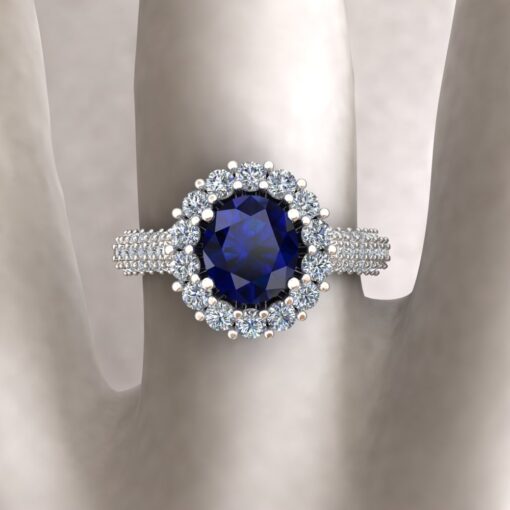 Custom Rings for your Blue Sapphire and Diamonds - Image 3
