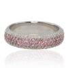 October .73 Carat Round Cut Pink Tourmaline White Gold Platinum LS4349