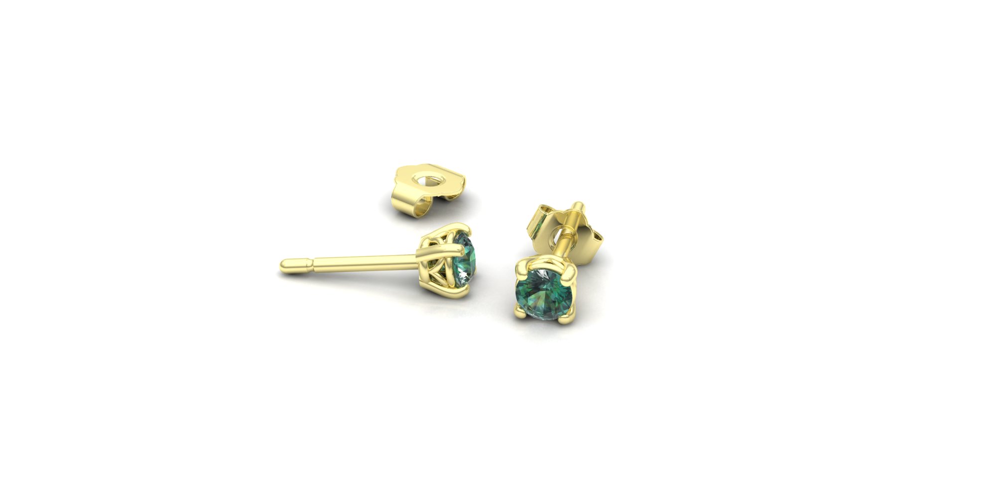 Tiny Alexandrite Stud Earrings Genuine Birthstone Gem June by Laurie Sarah
