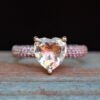 2.25 Carat Morganite Pink Sapphire Engagement Ring Rose Gold LS4937