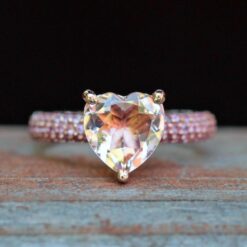 2.25 Carat Morganite Pink Sapphire Engagement Ring Rose Gold LS4937