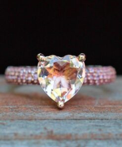 2.25 Carat Morganite Pink Sapphire Engagement Ring Rose Gold LS4937