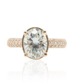 Certified Oval Lab Diamond Filigree Engagement Ring Rose Gold LS4600