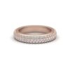 Full Eternity Three Row Diamond Matching Wedding Ring Rose Gold LS5294