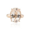 Large Oval Cut Peachy Pink Morganite Engagement Ring Rose Gold LS4668