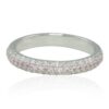 October Round Pink Sapphire Stacking Ring White Gold Platinum LS4368