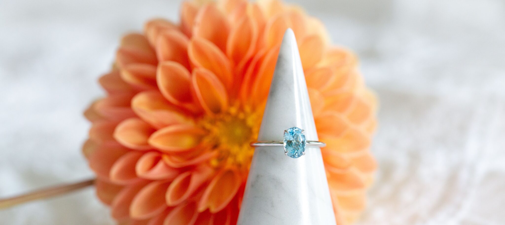 Colored Gemstone Engagement Ring Custom Design by Laurie Sarah