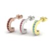 Genuine AAA Birthstone Pendant Rose Yellow White Gold Platinum LS5364