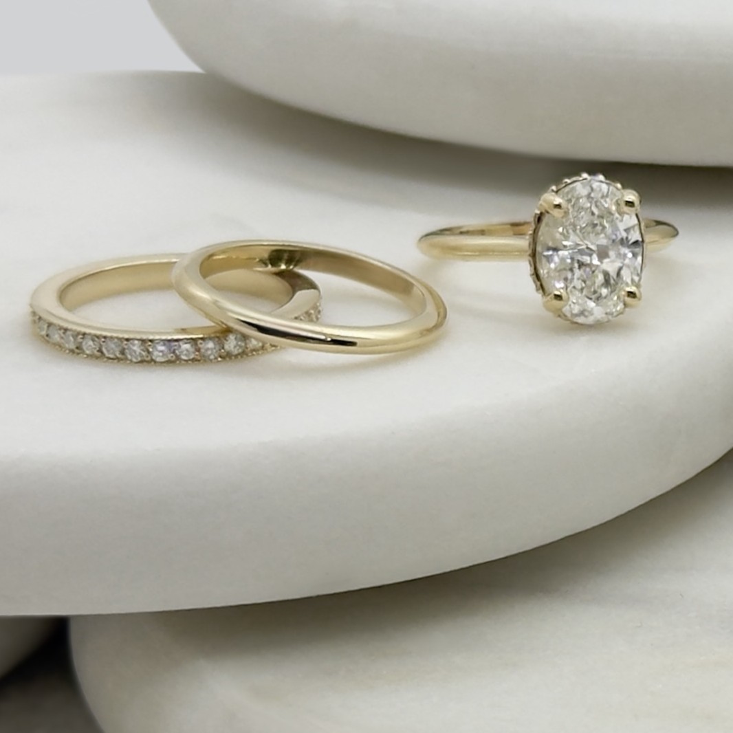 Lab Diamond Wedding Ring Upgrade by Laurie Sarah
