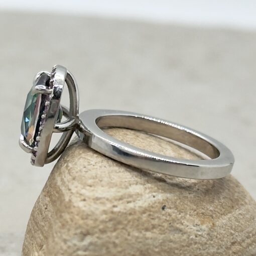 Custom Mystic Topaz and Pink Sapphire Ring - Image 5