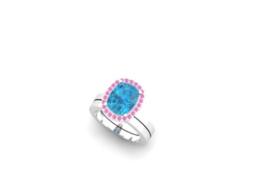 Custom Mystic Topaz and Pink Sapphire Ring - Image 8