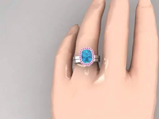 Custom Mystic Topaz and Pink Sapphire Ring - Image 7