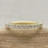 Round Cut White Diamond Half Eternity Wedding Band Yellow Gold LS7358