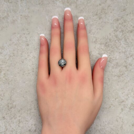 Genuine Round Speckled Salt and Pepper Diamond Loose Gemstone LSG1408