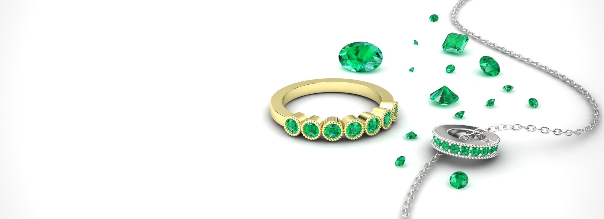 Emerald Birthstone Custom Jewelry for May By Laurie Sarah
