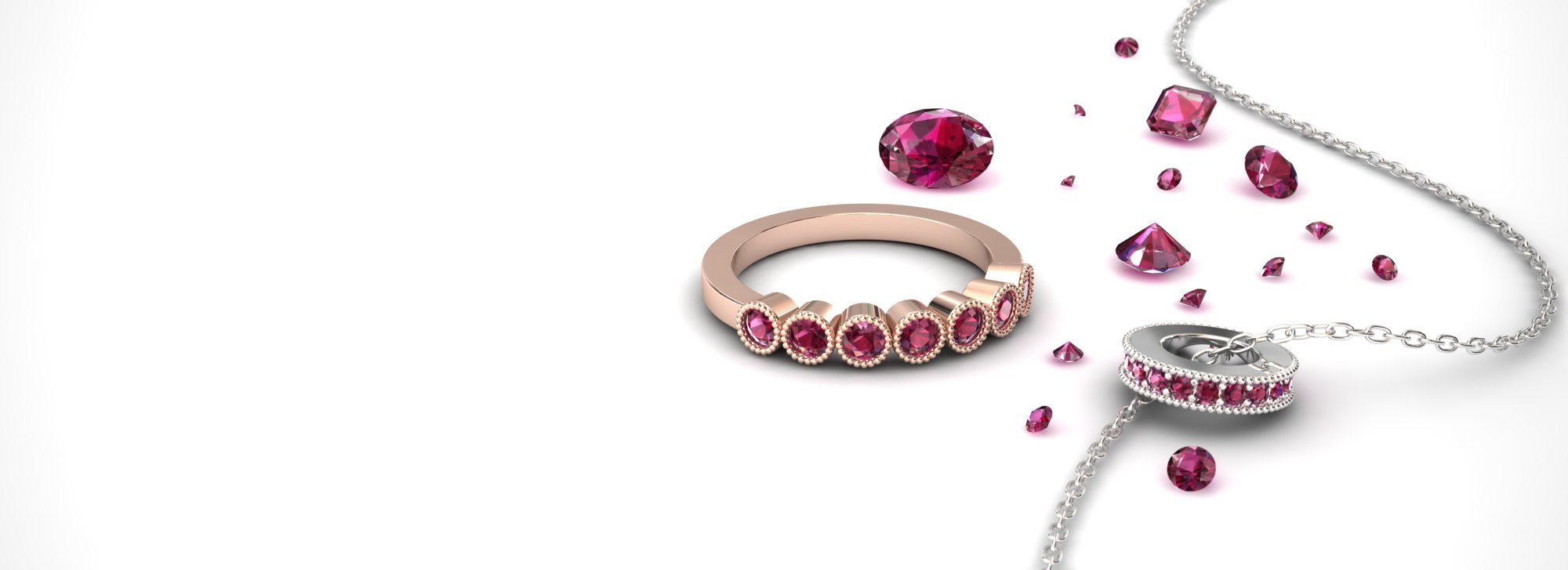 Ruby Birthstone Custom Jewelry for July By Laurie Sarah