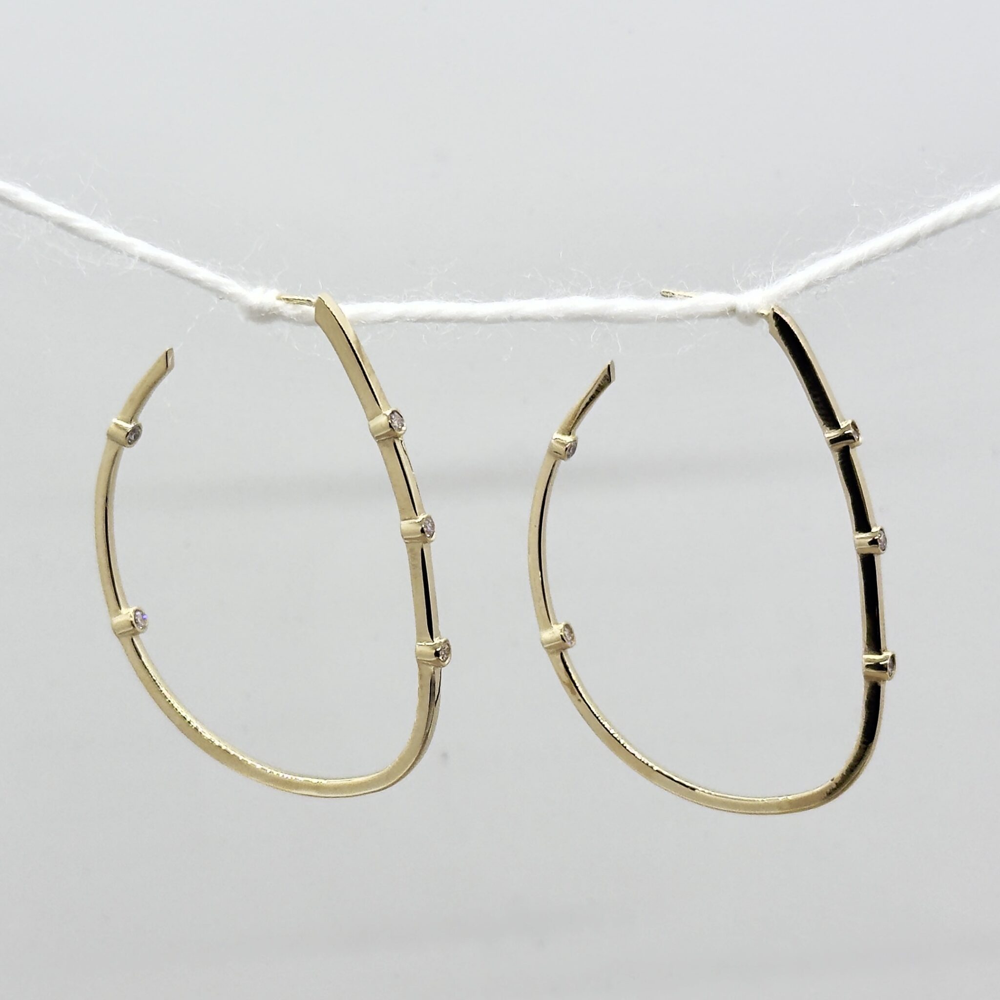Custom Gold and Diamond Hoop Earrings (Copy) - Image 5