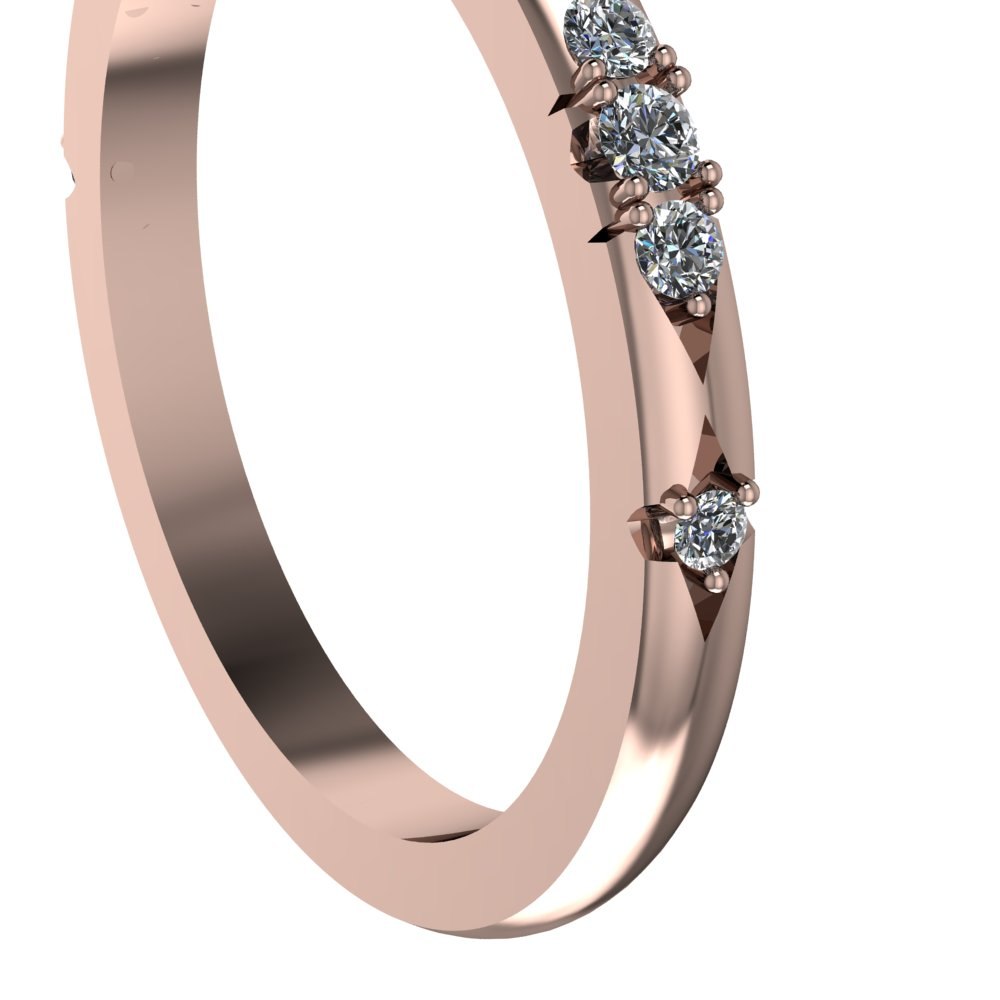 Custom Starburst Diamond Band - Image 2