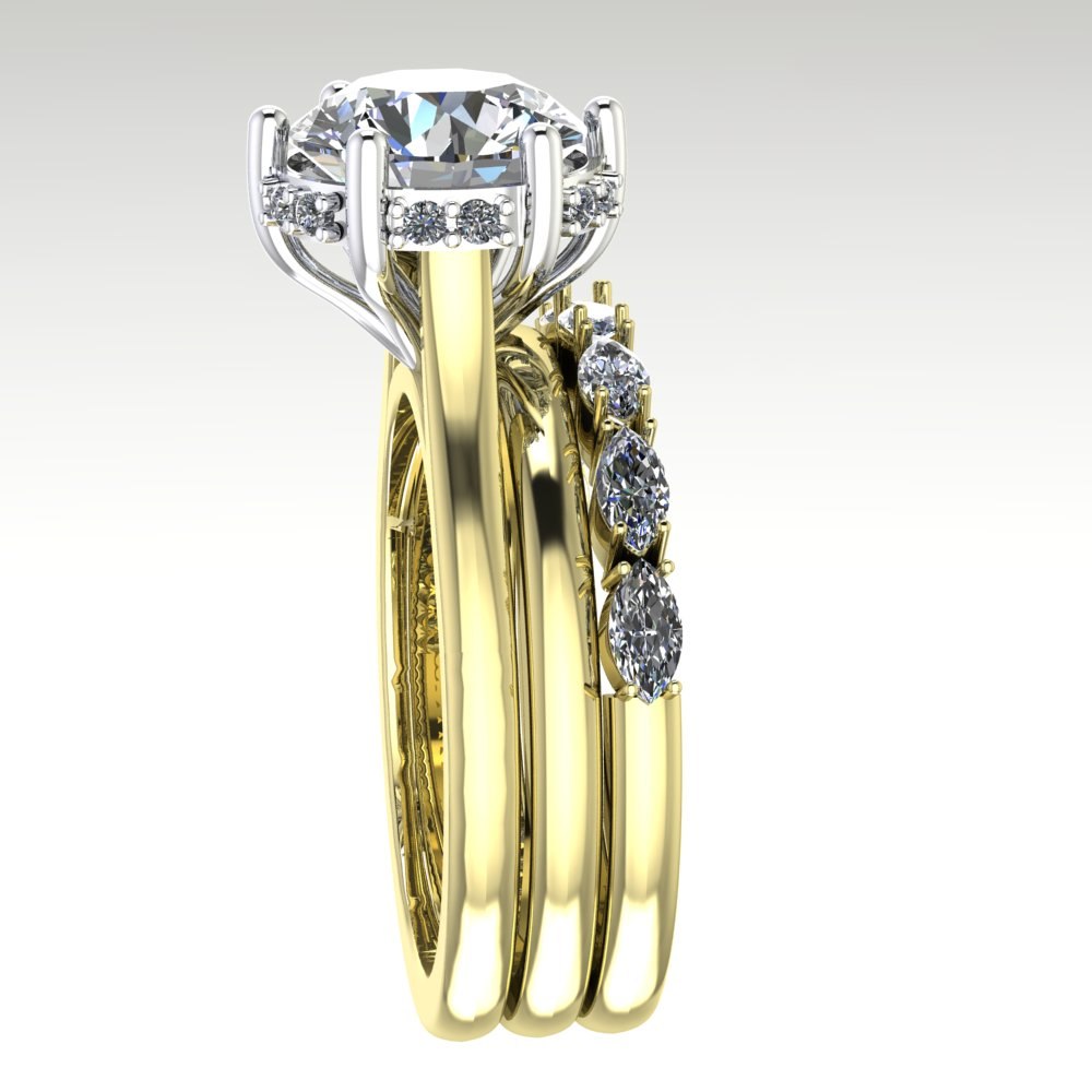 Custom Round Lab Diamond Ring, 6 Prong Cathedral Design - Image 13