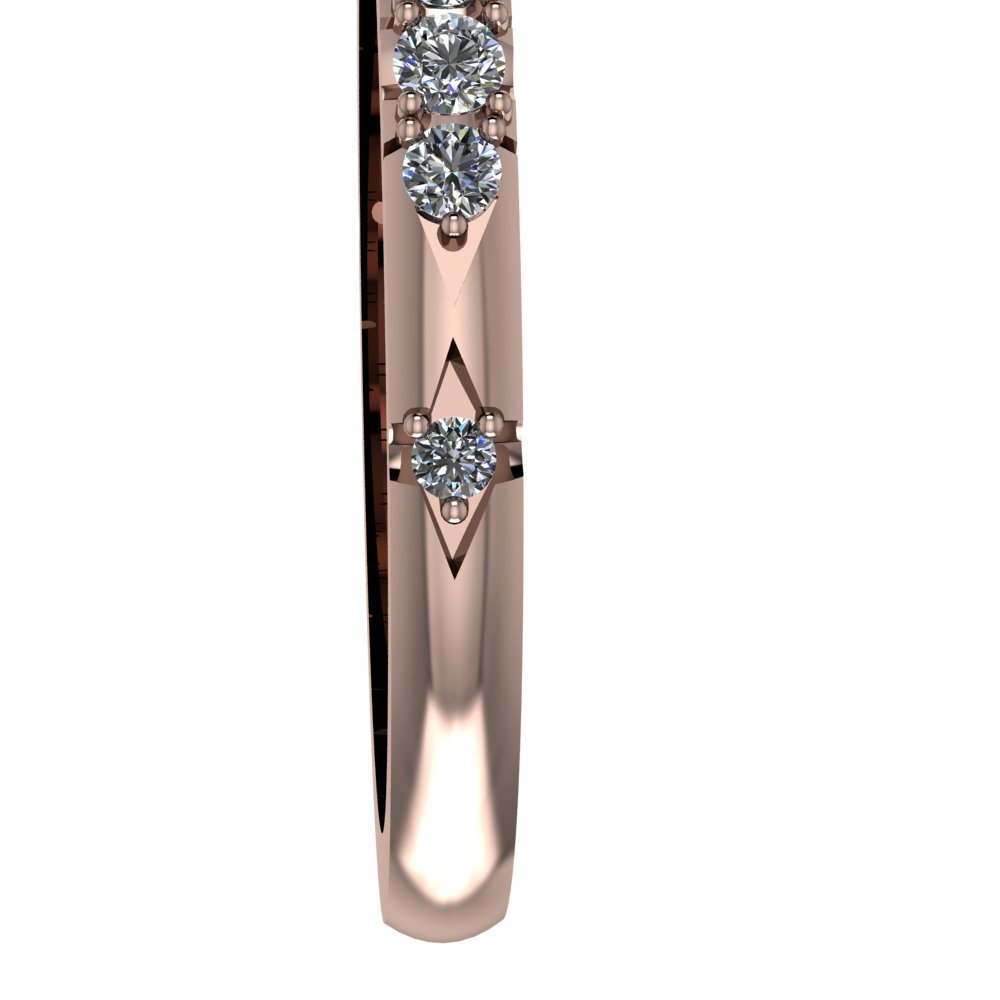 Custom Starburst Diamond Band - Image 3