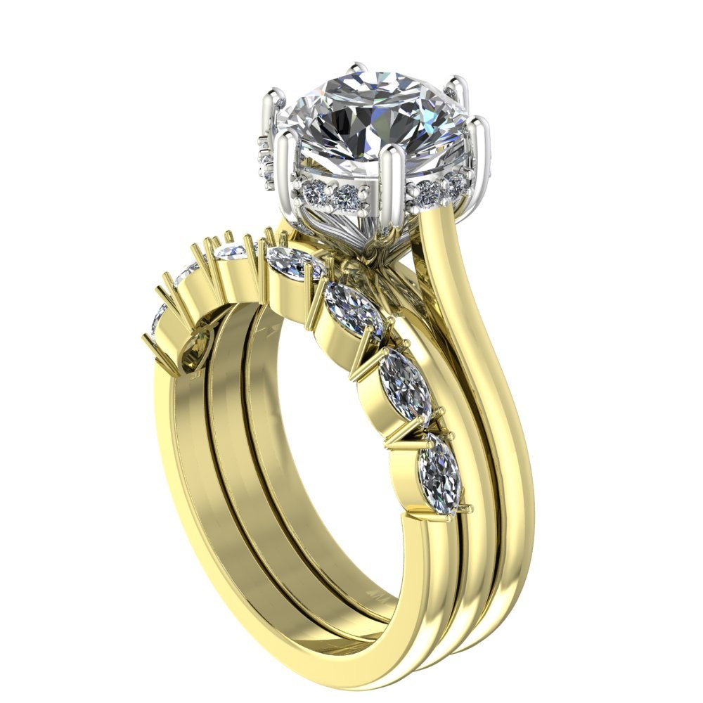 Custom Round Lab Diamond Ring, 6 Prong Cathedral Design - Image 12