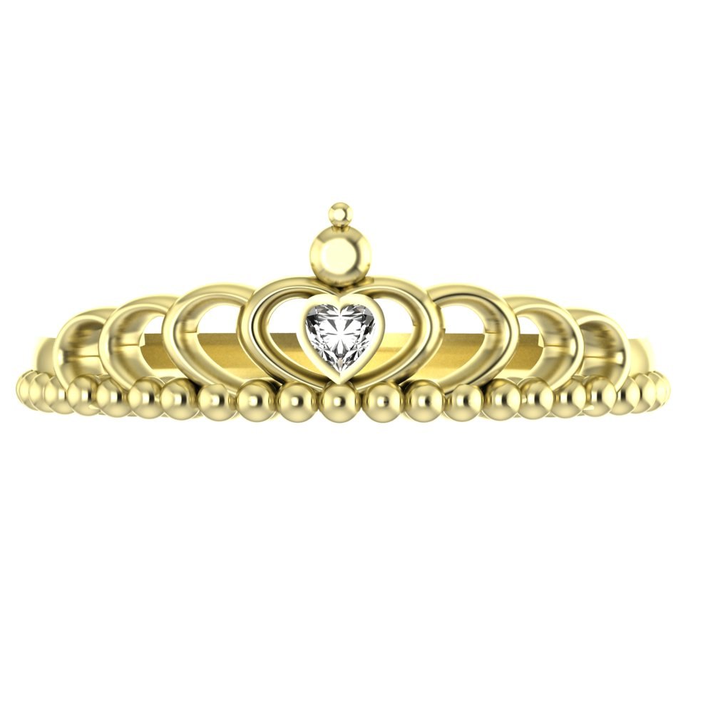 Custom Heart Salt and Pepper Diamond His and Hers Wedding Rings - Image 4